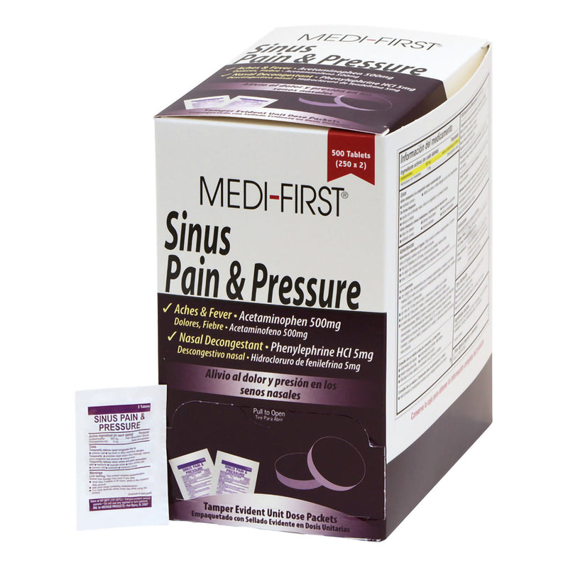 Medi-First Acetaminophen / Phenylephrine Sinus Relief (Case of 6000)