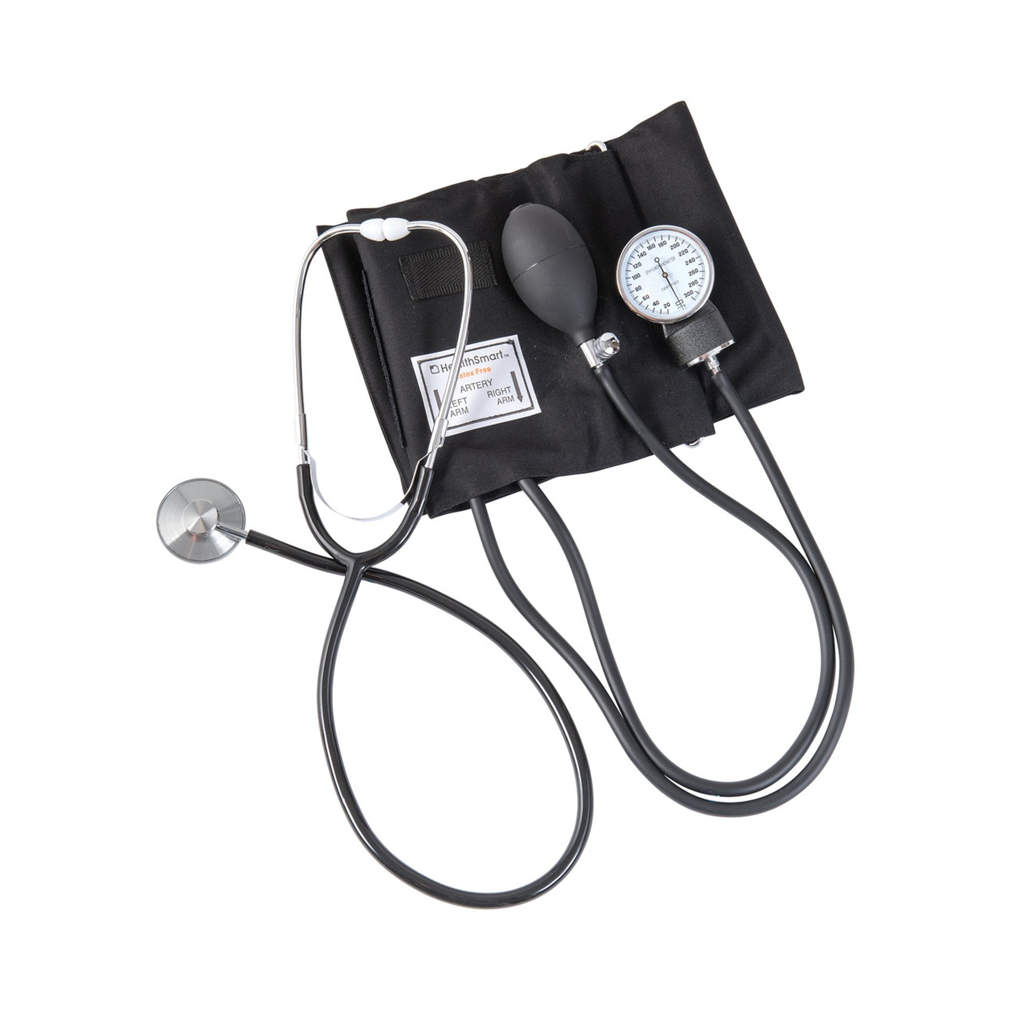 Mabis Healthcare HealthSmart Aneroid Sphygmomanometer Combo Kit 