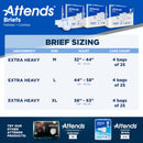 Attends Extra Heavy Absorbency Briefs, X-Large (Case of 100)