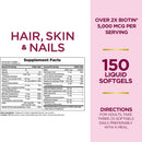 Nature's Bounty Optimal Solutions Extra Strength Hair, Skin & Nails Softgels 