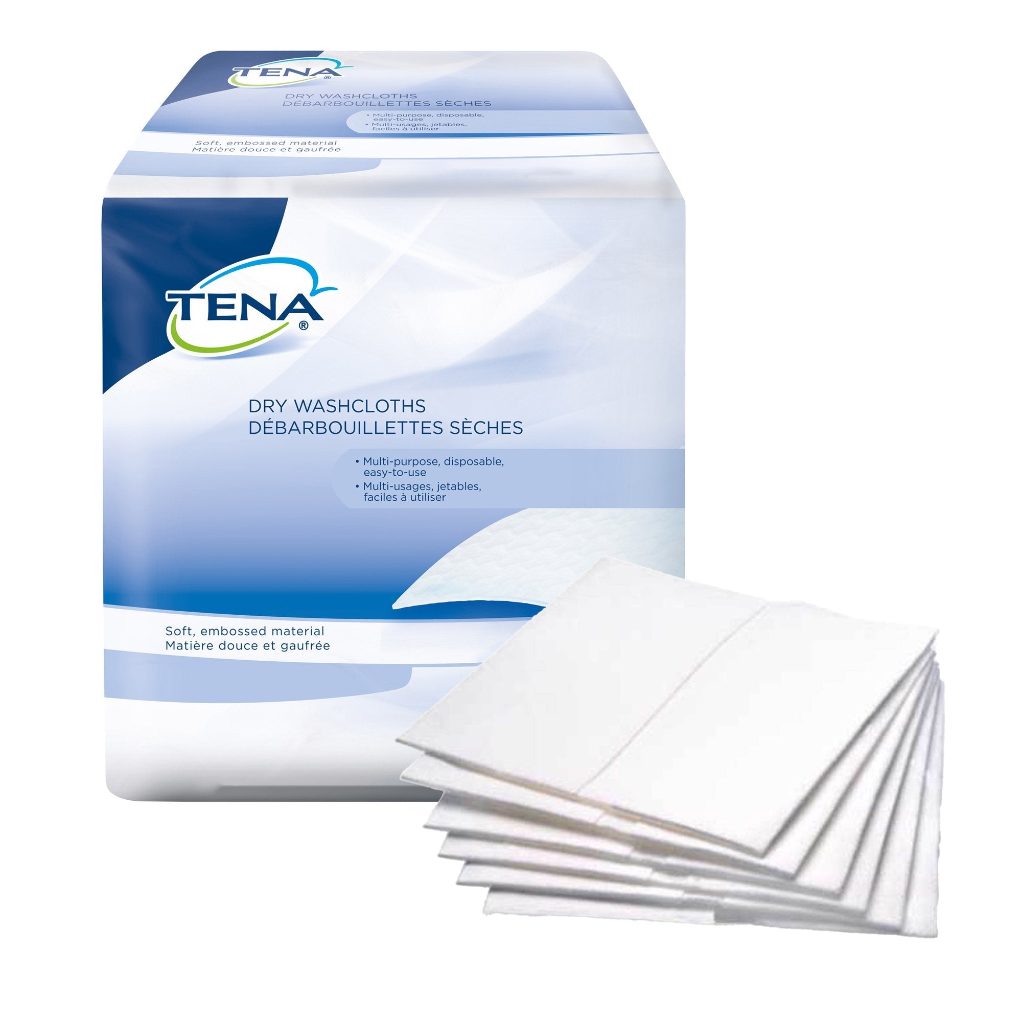 Essity HMS North America Inc Tena Dry Washcloths, Disposable (16/CS) 