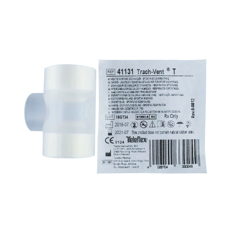 Heat and Moisture Exchanger-Trach Teleflex 32 mg H₂O/L 30 LPM Straight (Case of 50)