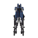 Drive DeVilbiss Healthcare drive Fly-Lite Ultra Transport Wheelchair, Blue Frame w/ Plaid Upholstery 