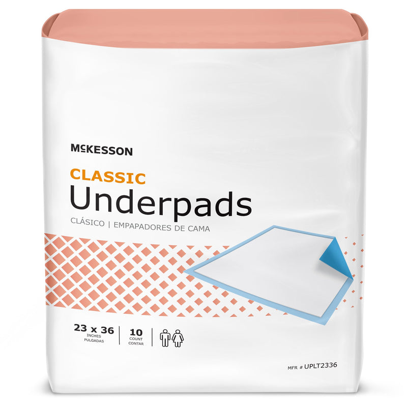 McKesson Classic Plus Light Absorbency Underpads, 23 x 36 Inch (Case of 150)