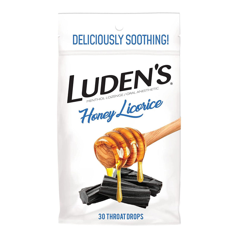 Luden's Throat Drops Honey Licorice (Bag of 30) 
