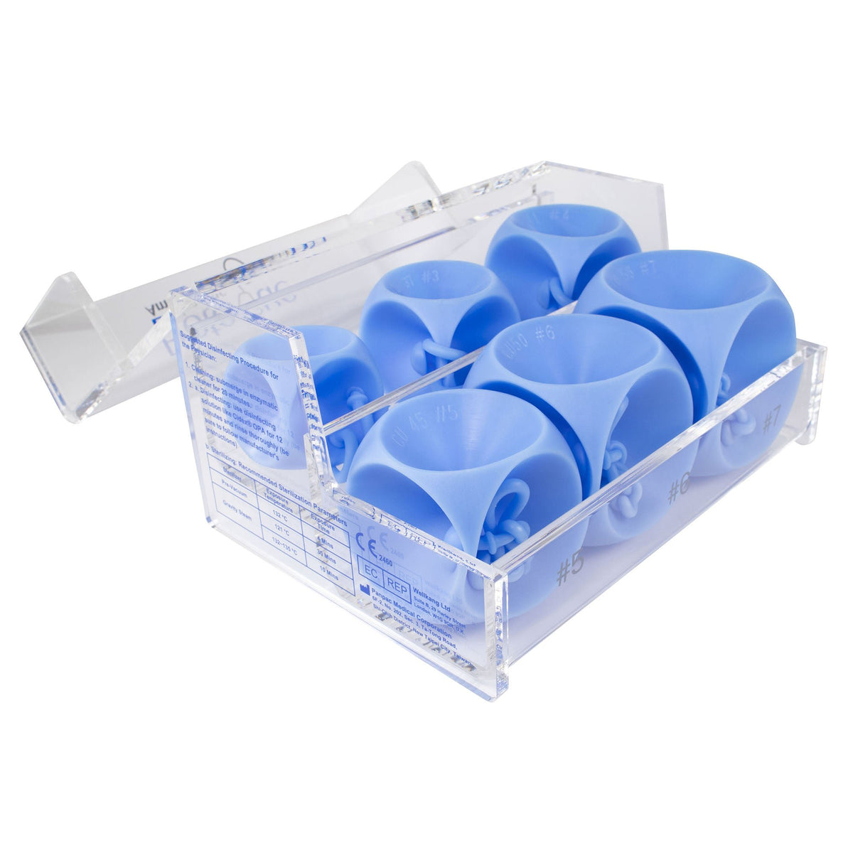 Pessary Fitting Set Cube Size 2 to 7 Silicone