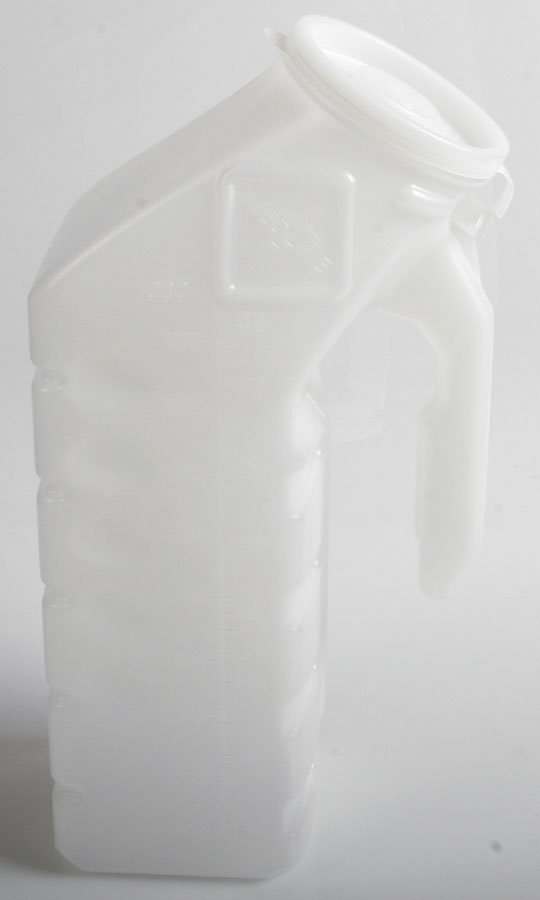 Medline Male Urinal Supreme Mini 32 oz. / 946 mL With Closure Single Patient Use (DYND80234 / CS) 
