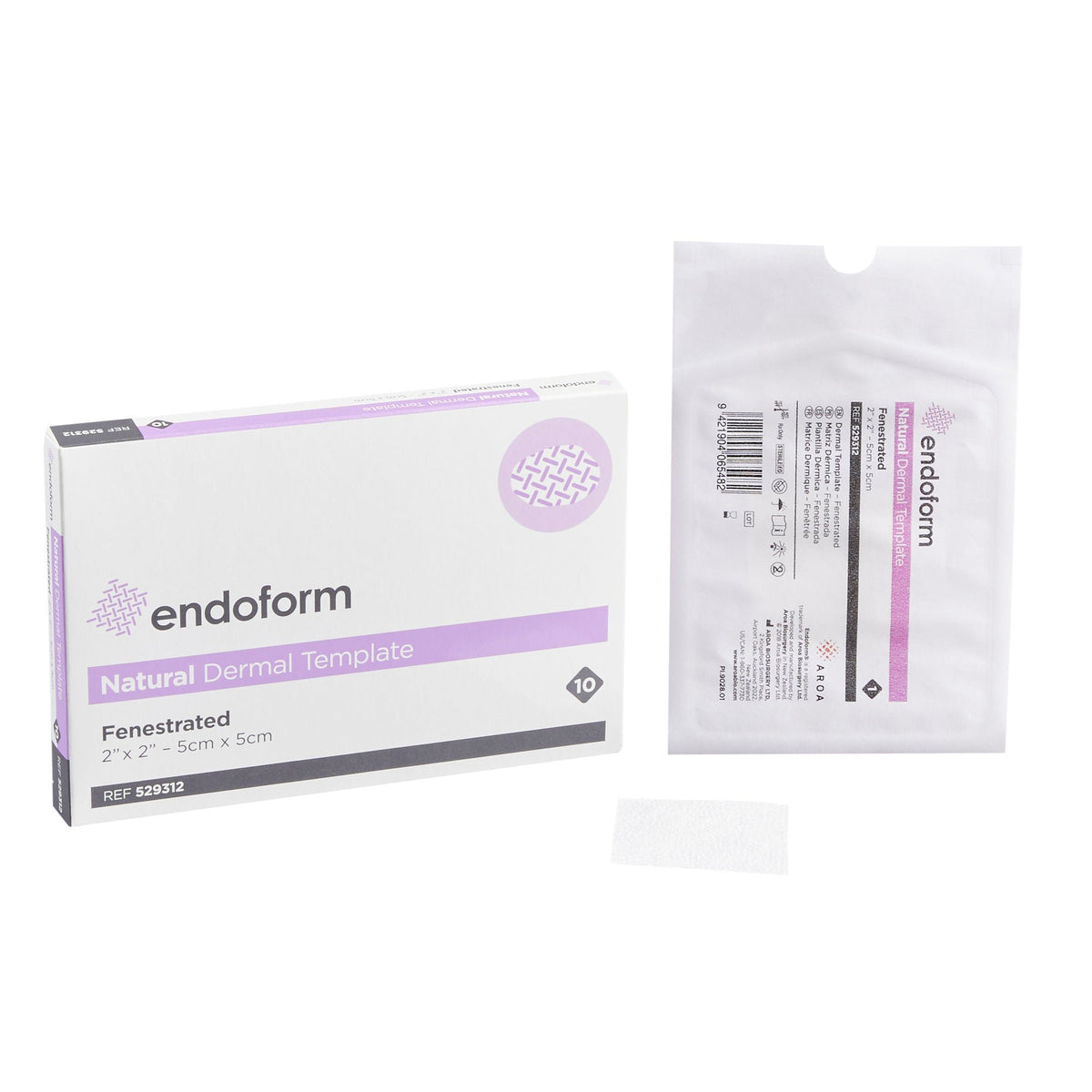 Collagen Dressing with ECM Endoform Natural – Fenestrated 2 X 2 Inch Fenestrated Square Sterile