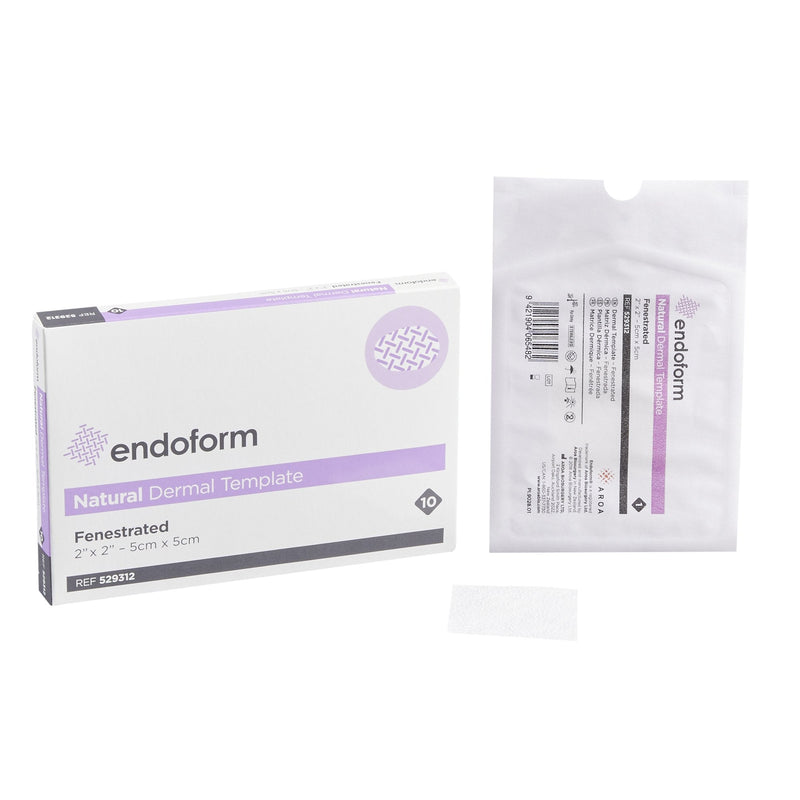 Collagen Dressing with ECM Endoform Natural – Fenestrated 2 X 2 Inch Fenestrated Square Sterile 