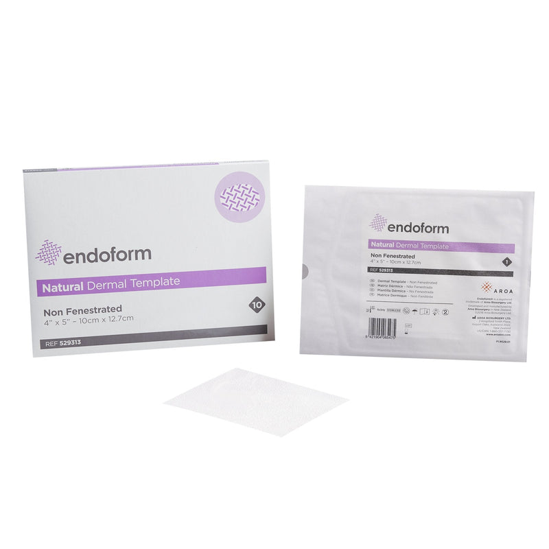 Collagen Dressing with ECM Endoform Natural Dermal Template 4 X 5 Inch Rectangle Sterile 