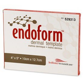 Collagen Dressing with ECM Endoform Natural – Fenestrated 4 X 5 Inch Fenestrated Rectangle Sterile