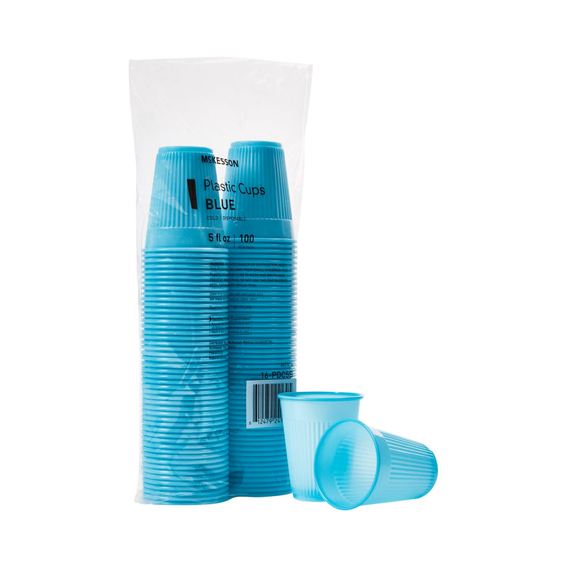 McKesson Polypropylene Drinking Cups, Disposable, 5 oz, Blue (Case of 2500)