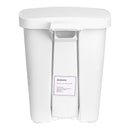 McKesson Brand McKesson Waste Can with Step-On Pedal, Plastic, White, 14.37 x 15.16 x 18.9 Inch 