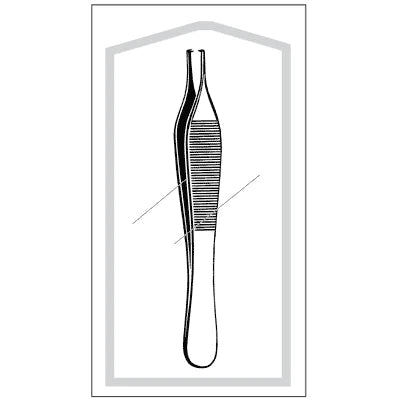 Sklar Sterile Adson Tissue Forceps (TAA Compliant) - 4-3/4", Straight, 1x2 Teeth, Disposable, CS 25 - 96-2573taa 