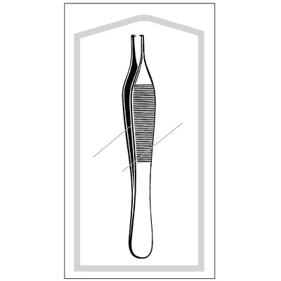 Sklar Sterile Adson Tissue Forceps (TAA Compliant) - 4-3/4", Straight, 1x2 Teeth, Disposable, CS 25 - 96-2573taa