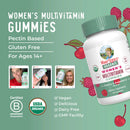 Multivitamin Supplement Mary Ruth's Organic Women's Vitamin A / C / D / E 450 mcg - 20 mg - 6 mcg - 7 mg Strength Gummie 60 Per Bottle Strawberry Flavor