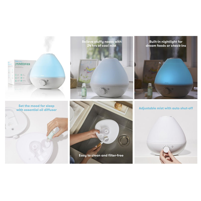 Fridababy LLC Humidifier with Deiffuser and Nightlight BreatheFrida 0.5 Gallon Tank Adult / Pediatric (4/CS) 