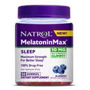 Natrol MelatoninMAX 10 mg Sleep Gummies Blueberry (Bottle of 50)
