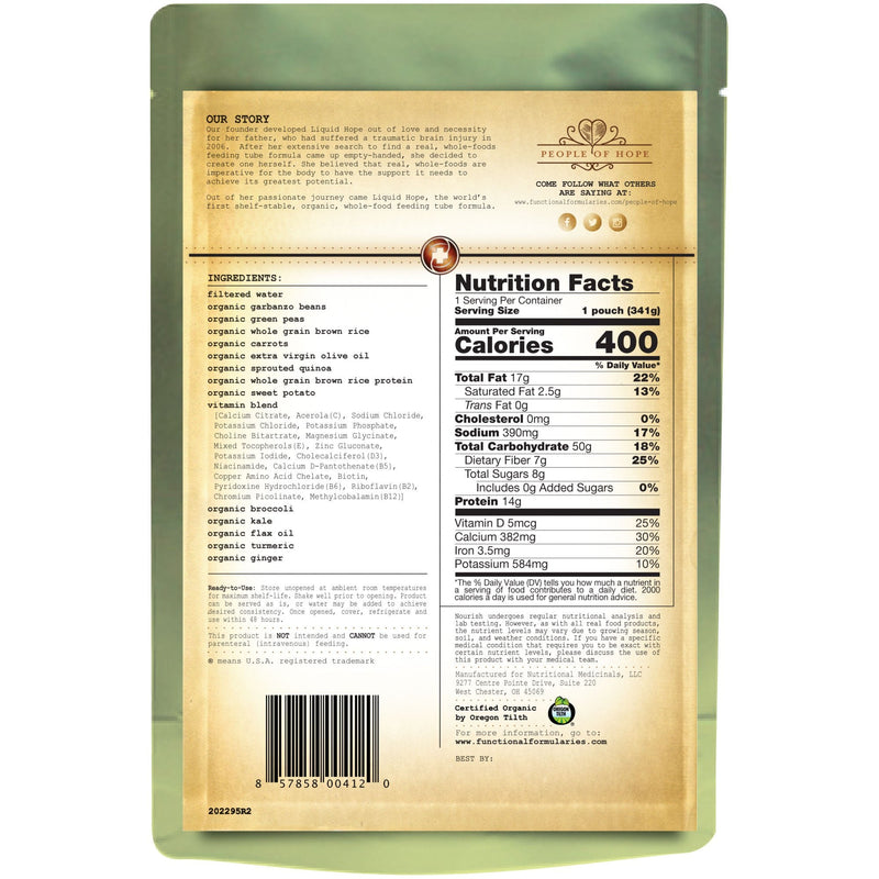 Nourish Vegetable / Rice Pediatric Complete Plant Based Nutrition, 12-oz pouch (24/CS)
