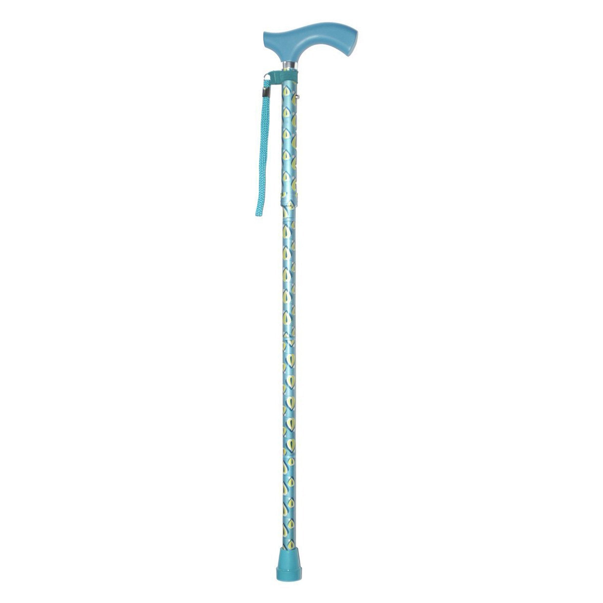 Mabis Healthcare Switch Sticks Folding Cane, Thames Print, 32 to 37 Inch Height 