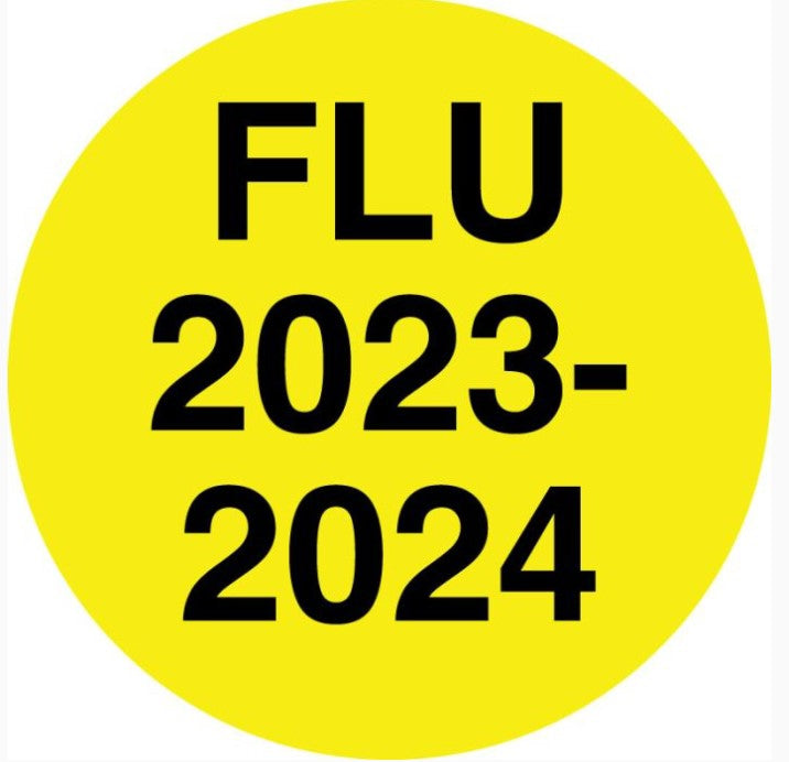 United Ad Label Pre-Printed Label UAL Auxiliary Label Yellow Fluorescent paper FLU 2023-2023 Black Communication Label 1/2 Inch Diameter 