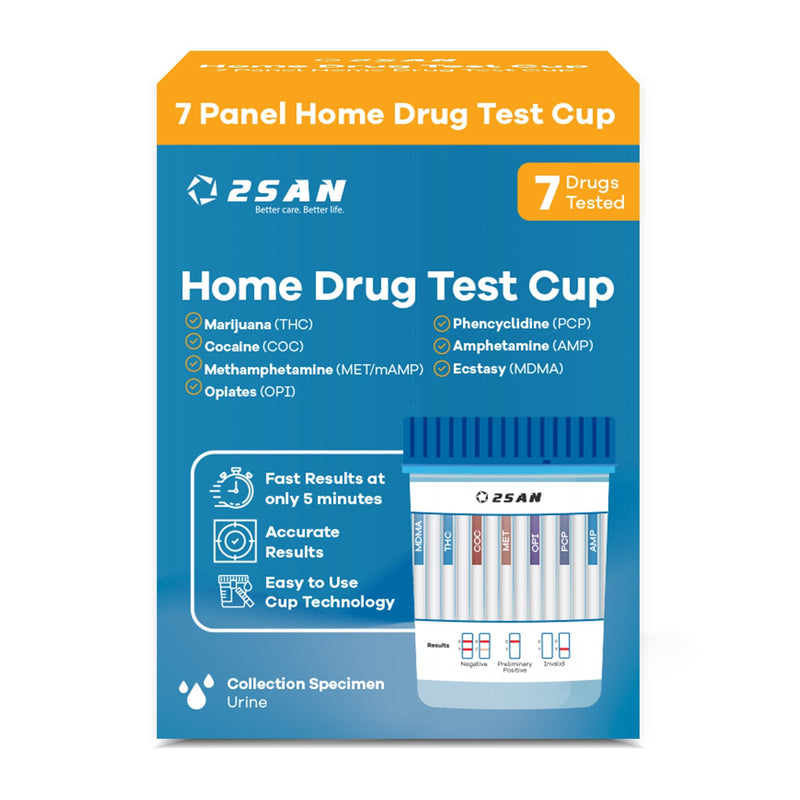 2San LLC Drugs of Abuse Test Kit 2San AMP, COC, mAMP/MET, MDMA, OPI, PCP, THC 1 per Kit (18 Kits per Case) CLIA Waived (18/CS) 