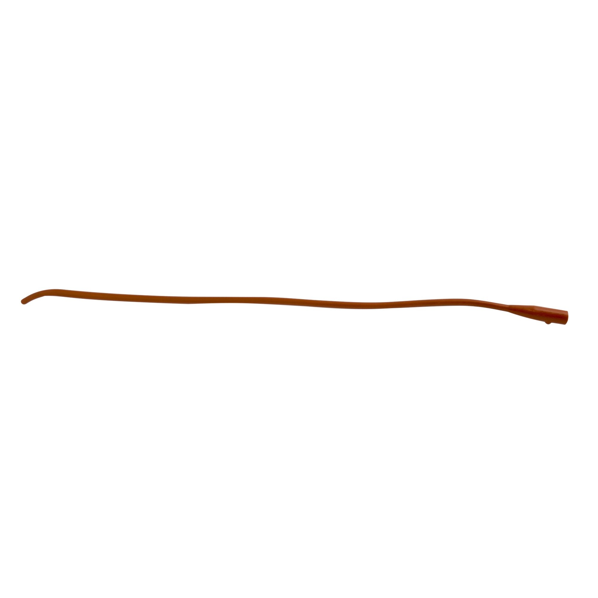 Urethral Catheter Bardia Coude Olive Tip Red Rubber 16 Fr. 16 Inch Length 