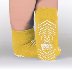 SOCKS SLIPPER PILW PAW 360 3XLADULT BARIATRIC YLW 48PR/CS