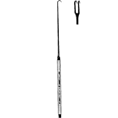 Sklar Black Laser Joseph Skin Hook - Sharp, 2 Prongs, 2mm - 90-1051