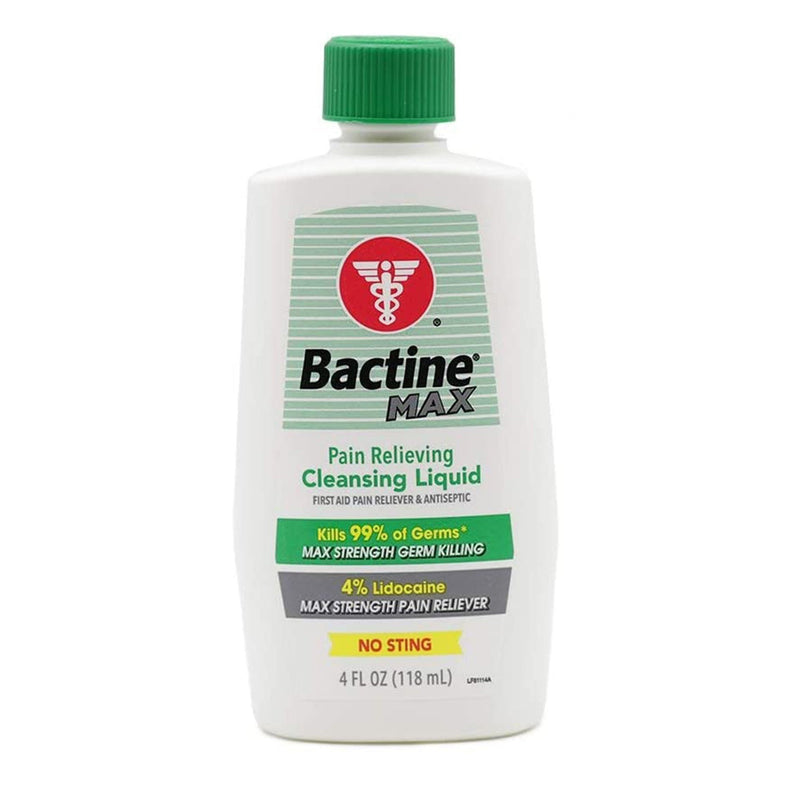 Bactine MAX Pain Relieving Antiseptic, 4-ounce bottle (Case of 24) 
