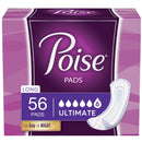 Poise Ultimate Day and Night Bladder Control Pad, Long Length (Case of 56)