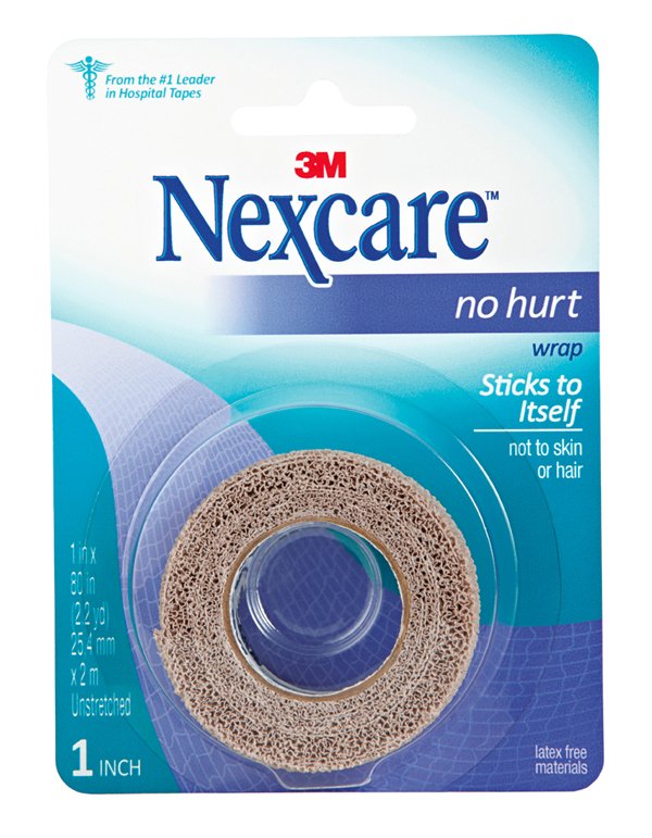 3M Nexcare No Hurt Hypoallergenic Material Medical Tape, 1 x 80 Inch, Tan (24/BX) 