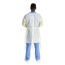 Protective Procedure Gown Halyard Basics 2X-Large Yellow NonSterile AAMI Level 2 Disposable (100/CS) 