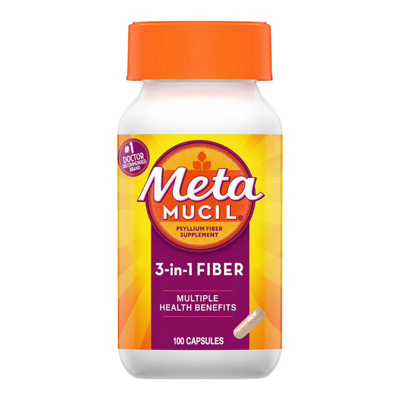 Metamucil 3 in 1 Fiber Capsules (Bottle of 100)