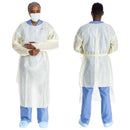 O&M Halyard Inc Protective Procedure Gown Halyard Basics 2X-Large Yellow NonSterile AAMI Level 2 Disposable (100/CS)