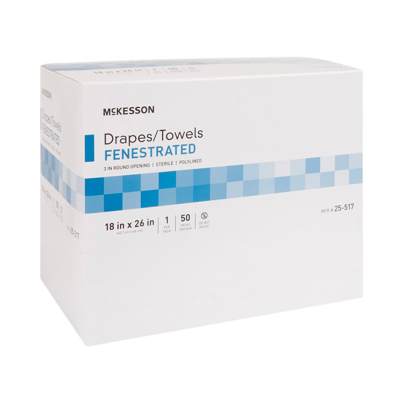McKesson Brand McKesson Sterile Poly Lined Towel Drape, 18 x 26 Inch (300/CS) 