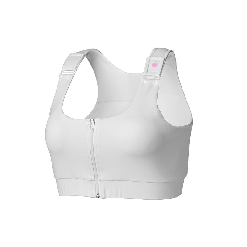 heart&core Sports and Medical LLC Shirl Post Surgical Bra, White, Large (36/CS)