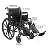 McKesson Lightweight Wheelchair, 18 Inch Seat Width (Each)