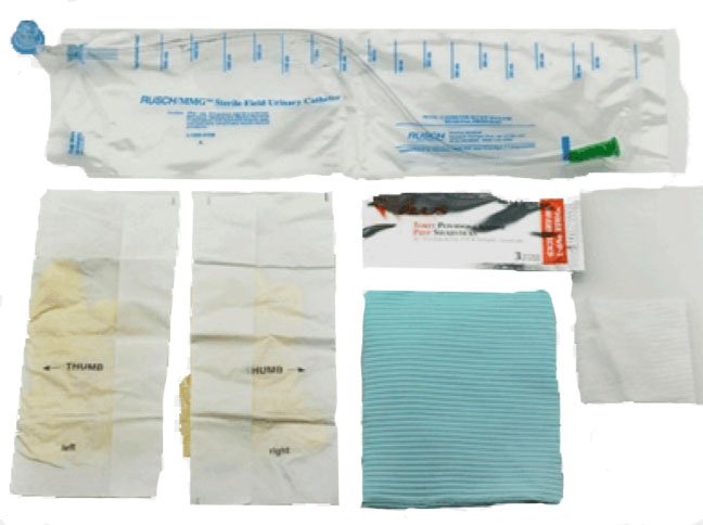Intermittent Catheter Tray MMG Closed System / Straight Tip 6 Fr. Silicone 