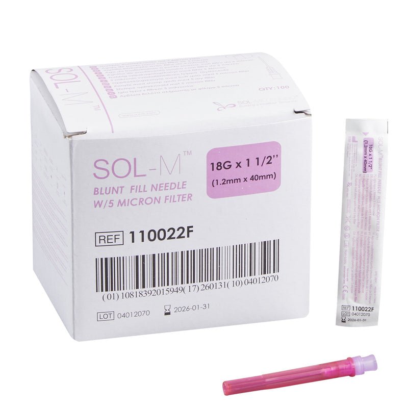 Blunt Fill Needle SOL-M 18 Gauge Blunt