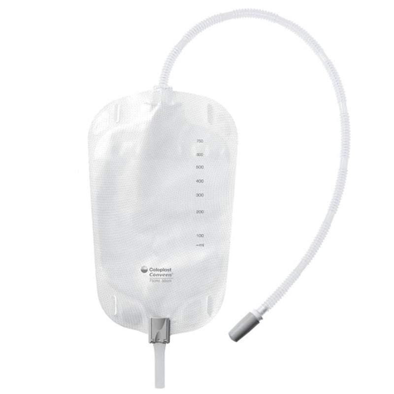 Coloplast Conveen Urinary Leg Bag, Anti-Reflux and Clamp Valve, 500mL, Vinyl/Flocked (10/BX) 