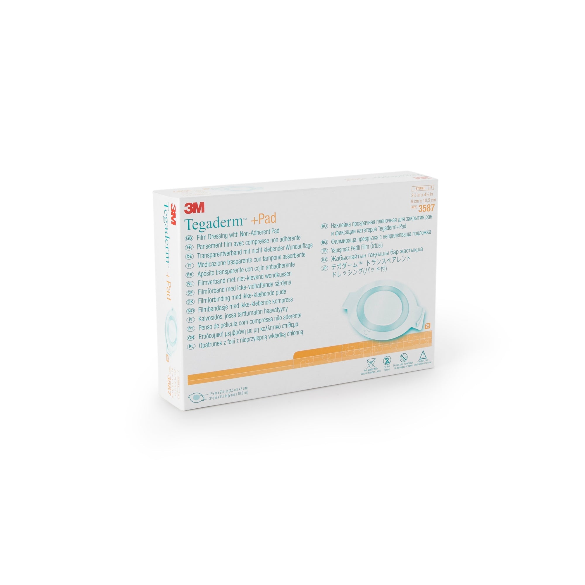 Solventum Corporation 3M Tegaderm Transparent Film Dressing with Pad, 3.5 x 4 Inch (100/CS) 