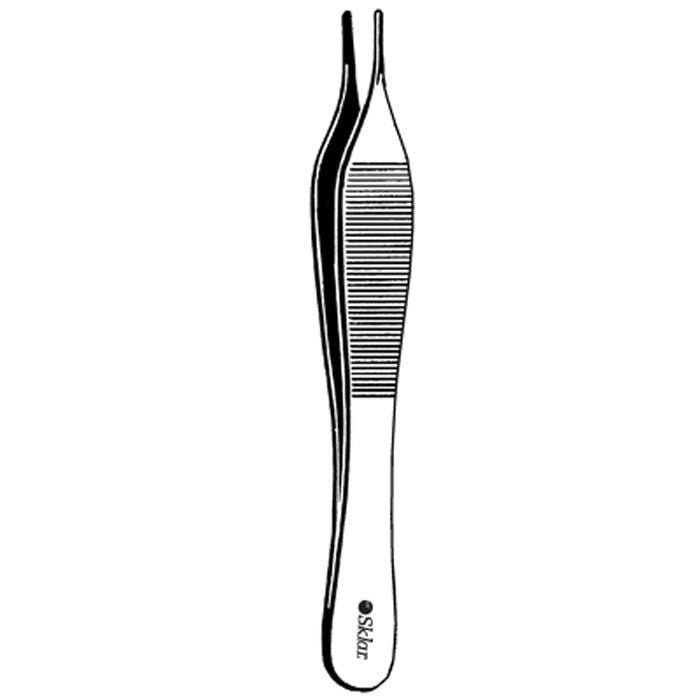 Dressing Forceps Sklar Adson 4-3/4 Inch Length OR / Surgical Grade German Stainless Steel NonSterile NonLocking Thumb Handle Straight Smooth Tips (Case of 20)