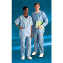 SCRUB TOP SHORT SLEEVE VNECKSMS XL BLUE 60/CS