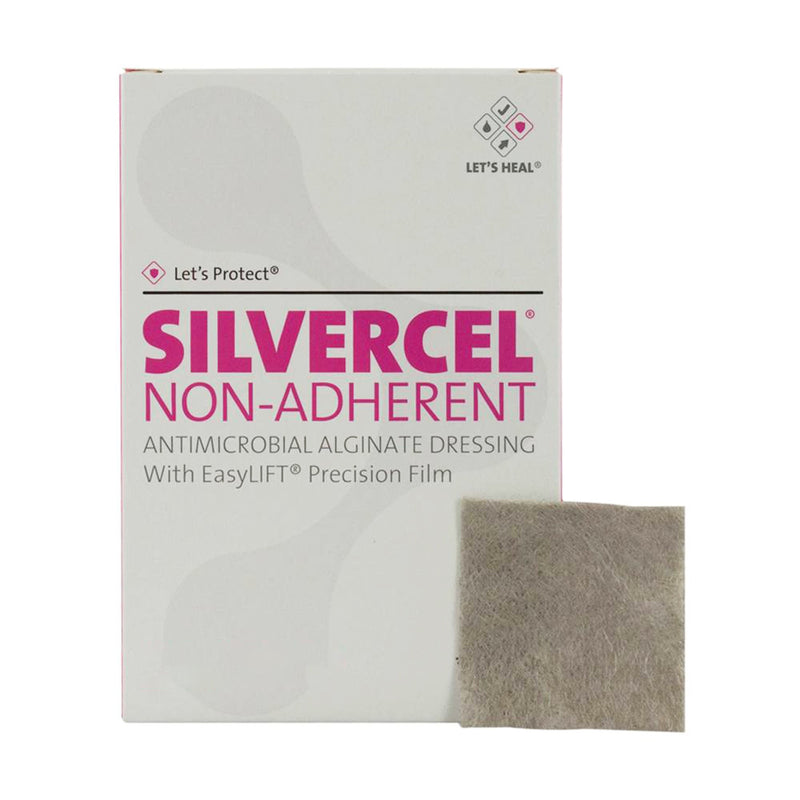 Silver Alginate Dressing Silvercel Antimicrobial 4 X 8 Inch Rectangle Sterile (Case of 25)