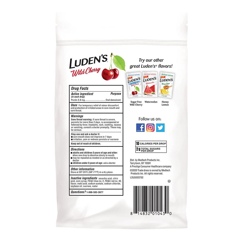 Luden's Cherry Flavor Sore Throat Relief (30/BG)
