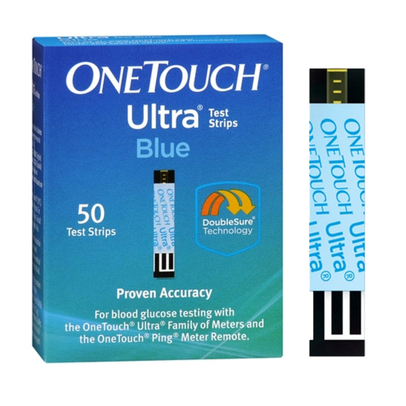 Blood Glucose Test Strips OneTouch Ultra 50 Strips per Pack For OneTouch Ultra Blood Glucose Meter (12000/CS) 