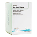 DermaRite Bordered Gauze White Adhesive Dressing, 2 x 2 Inch (Box of 50)