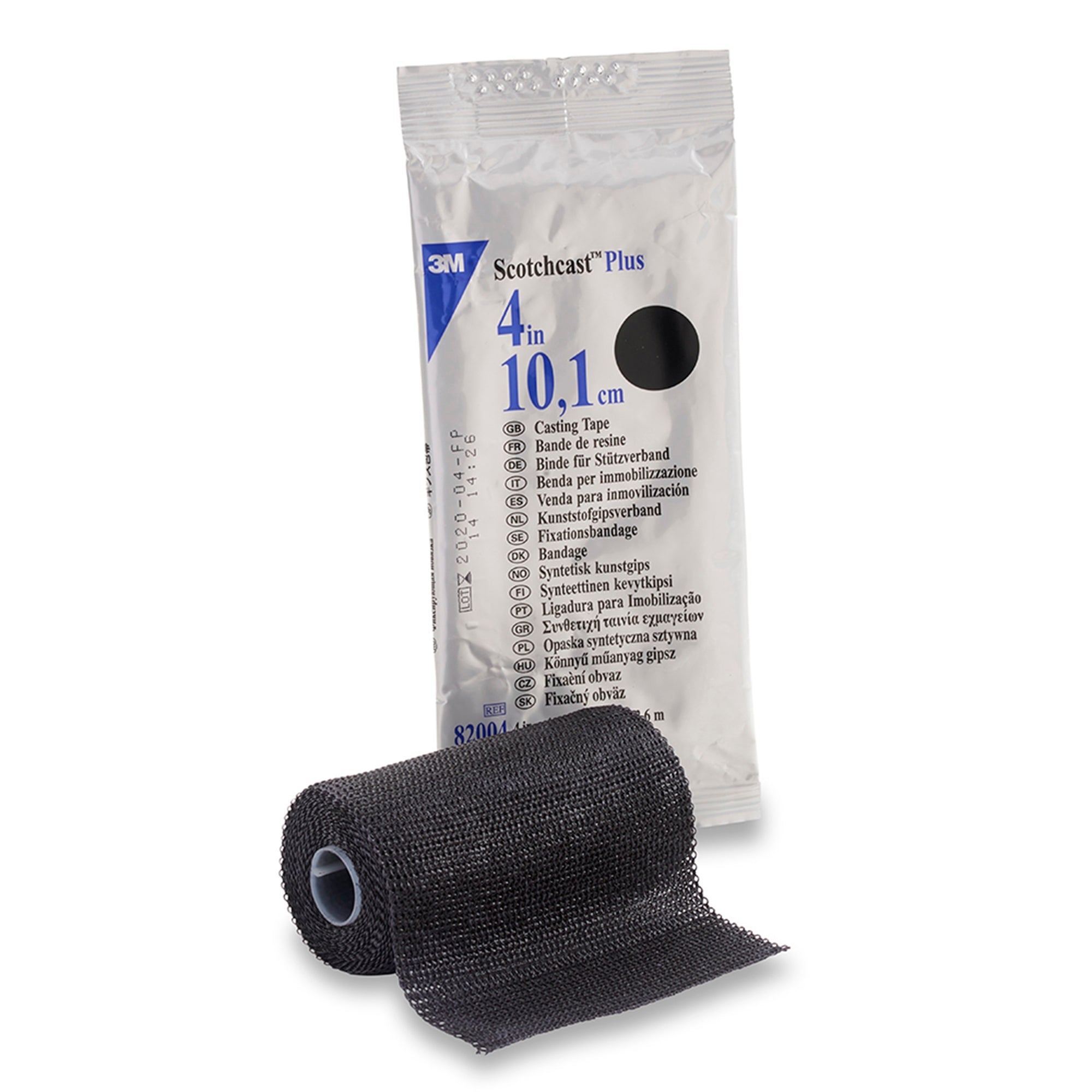 Solventum Corporation 3M Scotchcast Plus Black Cast Tape, 4 Inch x 4 Yard (10/CS) 