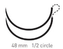 SUTURE PDO SZ 0 30CM48MM TAPER PT 1/2C 12/BX